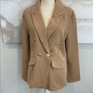 Tan Double-Breasted Blazer (NWT)